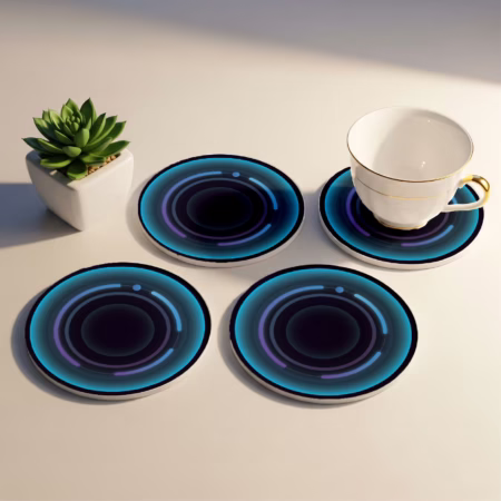 Futuristic Neon Coasters - Minnions Marketing