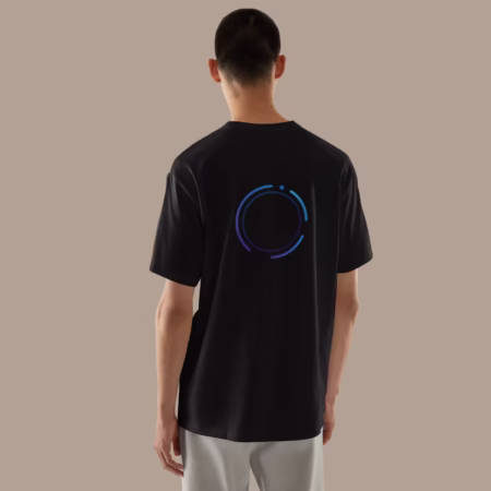 Black T-Shirt Gradient Circle